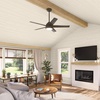 image:imageHunter Skyflow 52 inch IndoorOutdoor Ceiling Fan with Light and Wall Control Matte Black Ceiling Fan 3 Speed WhisperWind Motor 52589 for Coastal Patios Pergolas Bedrooms or Living RoomsMatte Bronze