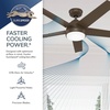 image:imageHunter Skyflow 52 inch IndoorOutdoor Ceiling Fan with Light and Wall Control Matte Black Ceiling Fan 3 Speed WhisperWind Motor 52589 for Coastal Patios Pergolas Bedrooms or Living RoomsMatte Bronze