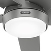 image:imageHunter Skyflow 52 inch IndoorOutdoor Ceiling Fan with Light and Wall Control Matte Black Ceiling Fan 3 Speed WhisperWind Motor 52589 for Coastal Patios Pergolas Bedrooms or Living RoomsMatte Silver