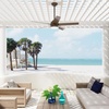 image:imageHunter Skyflow 52 inch IndoorOutdoor Ceiling Fan with Light and Wall Control Matte Black Ceiling Fan 3 Speed WhisperWind Motor 52589 for Coastal Patios Pergolas Bedrooms or Living RoomsMatte Bronze