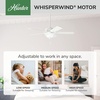 image:imageHunter Swanson Indoor Ceiling Fan with LED Light 52 inch New Bronze  Standard Mount Pull Chain 5 Blades For Bedroom Living Room Kitchen 50901Fresh White