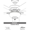 image:imageHunter Swanson Indoor Ceiling Fan with LED Light 52 inch New Bronze  Standard Mount Pull Chain 5 Blades For Bedroom Living Room Kitchen 50901Fresh White