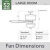 image:imageHunter Swanson Indoor Ceiling Fan with LED Light 52 inch New Bronze  Standard Mount Pull Chain 5 Blades For Bedroom Living Room Kitchen 50901Matte Black