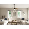 image:imageHunter Swanson Indoor Ceiling Fan with LED Light 52 inch New Bronze  Standard Mount Pull Chain 5 Blades For Bedroom Living Room Kitchen 50901New Bronze