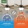 image:imageHunter Swanson Indoor Ceiling Fan with LED Light 52 inch New Bronze  Standard Mount Pull Chain 5 Blades For Bedroom Living Room Kitchen 50901New Bronze