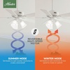 image:imageHunter Swanson Indoor Ceiling Fan with LED Lights 44 inch New Bronze  Standard Mount Pull Chain 5 Blades For Bedroom Living Room Kitchen 50881Fresh White