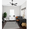 image:imageHunter Swanson Indoor Ceiling Fan with LED Lights 44 inch New Bronze  Standard Mount Pull Chain 5 Blades For Bedroom Living Room Kitchen 50881Matte Black