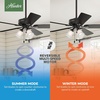image:imageHunter Swanson Indoor Ceiling Fan with LED Lights 44 inch New Bronze  Standard Mount Pull Chain 5 Blades For Bedroom Living Room Kitchen 50881Matte Black