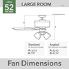 image:imageHunter Swanson Indoor Ceiling Fan with LED Lights 44 inch New Bronze  Standard Mount Pull Chain 5 Blades For Bedroom Living Room Kitchen 50881Matte Black