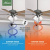image:imageHunter Swanson Indoor Ceiling Fan with LED Lights 44 inch New Bronze  Standard Mount Pull Chain 5 Blades For Bedroom Living Room Kitchen 50881Matte Silver
