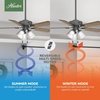 image:imageHunter Swanson Indoor Ceiling Fan with LED Lights 44 inch New Bronze  Standard Mount Pull Chain 5 Blades For Bedroom Living Room Kitchen 50881Matte Silver
