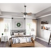 image:imageHunter Swanson Indoor Ceiling Fan with LED Lights 44 inch New Bronze  Standard Mount Pull Chain 5 Blades For Bedroom Living Room Kitchen 50881Matte Silver