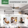 image:imageHunter Swanson Indoor Ceiling Fan with LED Lights 44 inch New Bronze  Standard Mount Pull Chain 5 Blades For Bedroom Living Room Kitchen 50881Matte Silver