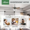 image:imageHunter Swanson Indoor Ceiling Fan with LED Lights 44 inch New Bronze  Standard Mount Pull Chain 5 Blades For Bedroom Living Room Kitchen 50881Matte Silver