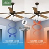 image:imageHunter Swanson Indoor Ceiling Fan with LED Lights 44 inch New Bronze  Standard Mount Pull Chain 5 Blades For Bedroom Living Room Kitchen 50881New Bronze