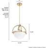 image:imageHunter Wedgefield Hanging Globe Pendant Light Alturas Gold  Modern Lighting Fixture for Kitchen Island Bedroom or Living Room Customizable Hanging Options for Ceiling 19234Alturas Gold