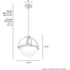 image:imageHunter Wedgefield Hanging Globe Pendant Light Alturas Gold  Modern Lighting Fixture for Kitchen Island Bedroom or Living Room Customizable Hanging Options for Ceiling 19234Brushed Nickel