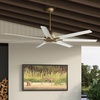 image:imageCasablanca Bayhaven 72 inch IndoorOutdoor Ceiling Fan Alturas Gold Ceiling Fan 6 Speed DC Motor ENERGY STAR 53728 for Patios Bedrooms or Living RoomsAlturas Gold