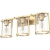 image:imageHunter  Astwood 3light Alturas Gold Medium Size Vanity Light Dimmable Caged Style Cylinder Shaped for Bedrooms Kitchens Foyers Bathrooms  48006