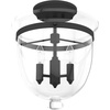 image:imageHunter  Belltown 3Light Natural Black Iron Medium Size Flush Mount Light Dimmable Transitional Style Urn Shaped for Bedrooms Kitchens Dining Living Rooms  19315