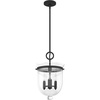 image:imageHunter  Belltown 3light Natural Black Iron Medium Size Pendant Light Dimmable Transitional Style Urn Shaped for Bedrooms Kitchens Dining Living Rooms  19311