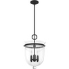 image:imageHunter  Belltown 4light Natural Black Iron Medium Size Pendant Light Dimmable Transitional Style Urn Shaped for Bedrooms Kitchens Dining Living Rooms  19313