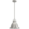 image:imageHunter  Bridgemoor 1light Brushed Nickel Medium Size Pendant Light Dimmable Industrial Style Dome Shaped for Bedrooms Kitchens Dining Living Rooms  19107