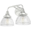 image:imageHunter  Cypress Grove 2light Brushed Nickel Medium Size Vanity Light Dimmable Transitional Style for Bedrooms Kitchens Foyers Bathrooms  19352