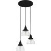 image:imageHunter  Cypress Grove 3light Natural Black Iron Medium Size Cluster Light Dimmable Transitional Style Round Shaped for Bedrooms Kitchens Dining Living Rooms  19174
