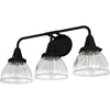 image:imageHunter  Cypress Grove 3light Natural Black Iron Medium Size Vanity Light Dimmable Transitional Style for Bedrooms Kitchens Foyers Bathrooms  19257