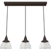 image:imageHunter  Cypress Grove 3light Onyx Bengal Large Cluster Light Dimmable Transitional Style Linear Shaped for Bedrooms Kitchens Dining Living Rooms  19142Onyx Bengal
