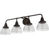image:imageHunter  Cypress Grove 4Light Onyx Bengal Transitional Style Dimmable Medium Size Vanity Light for Bedrooms Kitchens Foyers Bathrooms  19260