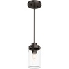 image:imageHunter  Devon Park 1light Onyx Bengal Mini Pendant Light Dimmable Rustic Style Cylinder Shaped for Bedrooms Kitchens Dining Living Rooms  19008Onyx Bengal finish