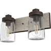 image:imageHunter  Devon Park 2light Onyx Bengal Small Vanity Light Dimmable Rustic Style for Bedrooms Kitchens Foyers Bathrooms  48018