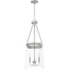 image:imageHunter  Devon Park 3Light Brushed Nickel Medium Size Pendant Light Dimmable Rustic Style Cylinder Shaped for Bedrooms Kitchens Dining Living Rooms  19154Brushed Nickel