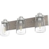 image:imageHunter  Devon Park 3light Brushed Nickel Medium Size Vanity Light Dimmable Rustic Style for Bedrooms Kitchens Foyers Bathrooms  48020
