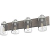 image:imageHunter  Devon Park 4light Brushed Nickel Medium Size Vanity Light Dimmable Rustic Style for Bedrooms Kitchens Foyers Bathrooms  48022