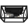 image:imageHunter  Doherty 2light Natural Black Iron Medium Size Flush Mount Light Dimmable Industrial Style Square Shaped for Bedrooms Kitchens Foyers Bathrooms  19410Natural Iron