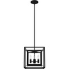 image:imageHunter  Doherty 4light Onyx Bengal Medium Size Pendant Light Dimmable Industrial Style Square Shaped for Bedrooms Kitchens Dining Living Rooms  19413Natural Iron
