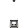 image:imageHunter  Doherty 4light Onyx Bengal Medium Size Pendant Light Dimmable Industrial Style Square Shaped for Bedrooms Kitchens Dining Living Rooms  19413Onyx Bengal