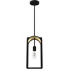 image:imageHunter  Dukestown 1Light Natural Black Iron Small Pendant Light Dimmable Formal Style Lantern Shaped for Bedrooms Kitchens Dining Living Rooms  19737