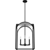 image:imageHunter  Dukestown 4light Natural Black Iron Medium Size Pendant Light Dimmable Formal Style Lantern Shaped for Bedrooms Kitchens Dining Living Rooms  19734