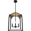 image:imageHunter  Dukestown 4light Natural Black Iron Medium Size Pendant Light Dimmable Formal Style Lantern Shaped for Bedrooms Kitchens Dining Living Rooms  19082