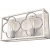 image:imageHunter  Gablecrest 2light Distressed White Medium Size Vanity Light Dimmable Transitional Style for Bedrooms Kitchens Foyers Bathrooms  19395