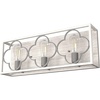 image:imageHunter  Gablecrest 3light Distressed White Medium Size Vanity Light Dimmable Transitional Style for Bedrooms Kitchens Foyers Bathrooms  19397