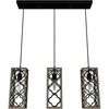 image:imageHunter  Gablecrest 3light French Oak Large Cluster Light Dimmable Transitional Style Linear Shaped for Bedrooms Kitchens Dining Living Rooms  19948