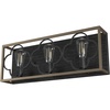 image:imageHunter  Gablecrest 3light French Oak Medium Size Vanity Light Dimmable Transitional Style for Bedrooms Kitchens Foyers Bathrooms  19396