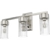image:imageHunter  Gatz 3light Brushed Nickel Medium Size Vanity Light Dimmable for Bedrooms Kitchens Foyers Bathrooms  19685