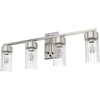 image:imageHunter  Gatz 4Light Brushed Nickel Modern Style Dimmable Medium Size Vanity Light for Bedrooms Kitchens Foyers Bathrooms  19687