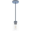 image:imageHunter  Hartland 1light Noble Bronze Mini Pendant Light Dimmable Casual Style Cylinder Shaped for Bedrooms Kitchens Dining Living Rooms  19013Indigo Blue
